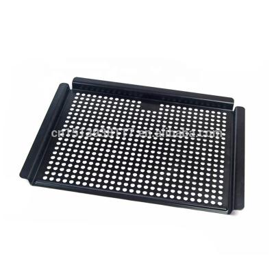 China Easily Cleaned Non-Stick Coating Grilling BBQ Grill Pan Rectangle Basket for sale