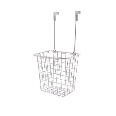 China Stocked Hanging Kitchen Room Organizer Over Door Basket Metal Wire Shower Trolley for sale