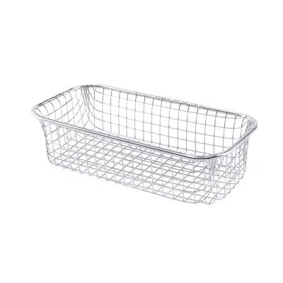 China Kitchen Biscuit Basket Fruit Basket Living Room Bread Organizer Bath Metal Wire Mesh Storage Stocked Baskets for sale