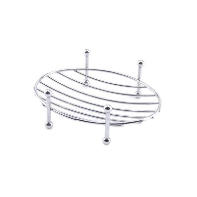 China Stocked Shower Soap Dish Holder Bath Metal Wire Soap Cup Basket for sale