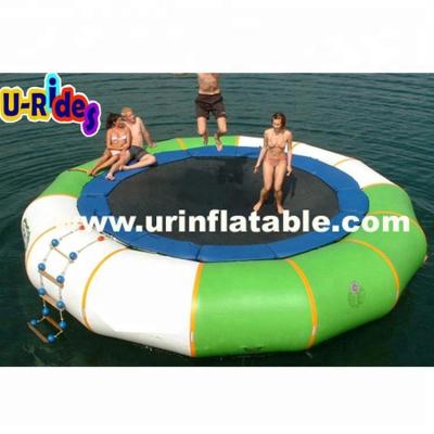 China 0.9mm PVC Vinly inflatable/blow up water trampoline for swimming pool for sale