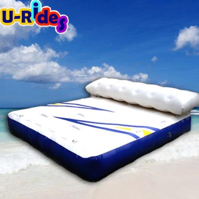 China Plato Factory Inflatable Floating Bed 0.9mm PVC For Summer Playing On Water for sale