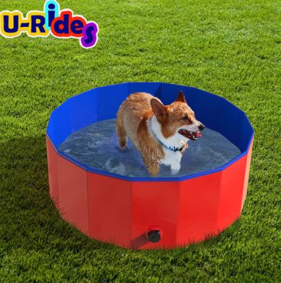 China PVC Tarpaulin Collapsible Bathtub Collapsible Pet Pool For Dogs for sale