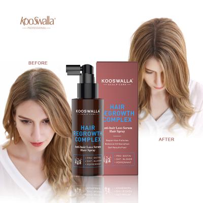 China Loss Prevention Kooswalla New Design Organic Fast Hair Growth Serum Spray For Women for sale