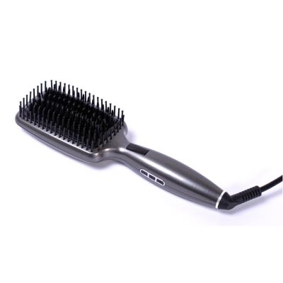 China High Safety Customized Durable Hot Air Brush Iron Electric Hair Straightener Flat Comb for sale