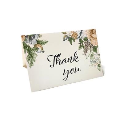 China Embossed China Wholesale Bulk Flower White Business Thank You Cards for sale