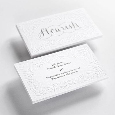 China Supermarket newcomer fashionable design 350gsm cheap paper thick embossed business/visiting cards club/advertising/business cards for sale