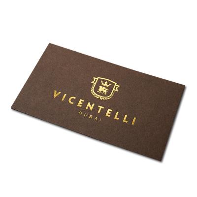 China Club / Advertising / Business / Supermarket 500gsm Black Paper Custom Printing Luxury Gold Foil Hot Stamping Business Card for sale