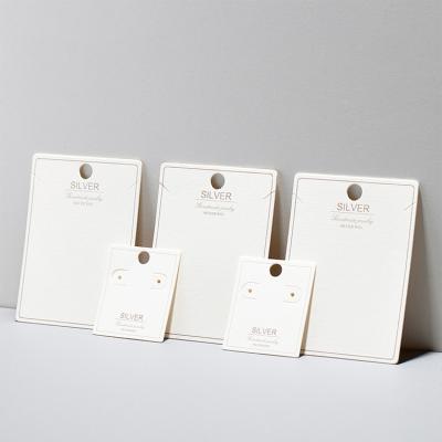 China Stock Custom Paper Printed Plain White Card Women Stud Packaging Display Earring Cards for sale