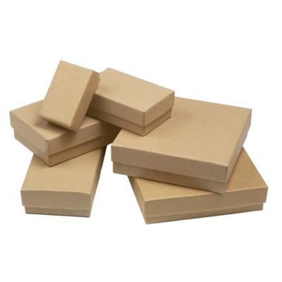 China Low Price Recyclable Brown Factory OEM Small Kraft Paper Cardboard Storage Boxes With Lids For Packaging for sale