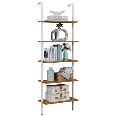 China Libreria wide decor of 5 rows of viable home furniture a parete ladder in legno Libreria con scala for sale