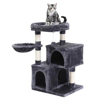 China Small Cat Tower Cat Tree Scratching Viable Post with 2 Slots for sale