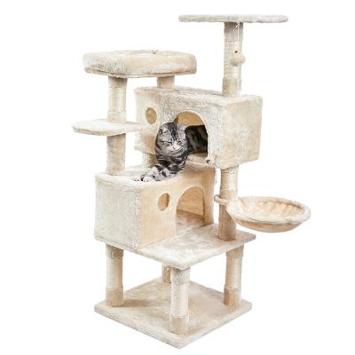 China Large Cat Tower Tree High Quality Wholesale Viable Cat Scratcher Tree for sale