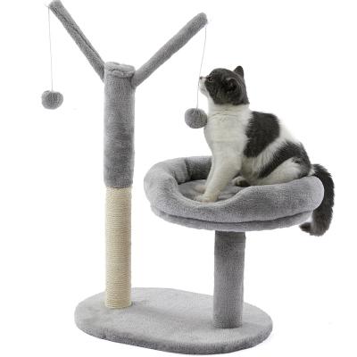 China Cheap Small Wooden Tower Viable Wholesale Cat Tree Scratcher for sale