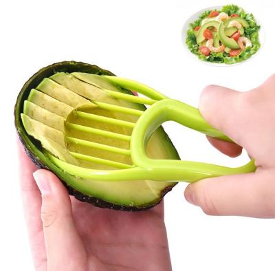 China Viable 3 in 1 Plastic Avocado Slicer Shea Corer Butter Fruit Peeler Pulp Cutter Separator Knife Kitchen Tools for sale