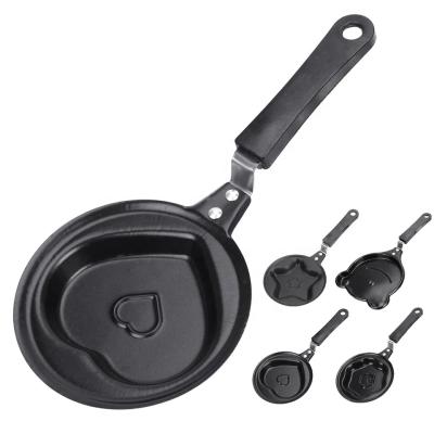 China Viable Non-Stick Cute Shaped Egg Breakfast Egg Mold Frying Pans DIY Tools Bear Frog Cast Iron Omelet Mold Cookware for sale