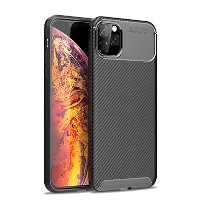 China 2020 Anti-fall luxury business carbon fiber shockproof mobile phone swept back cover for iphone 11 max pro bags and cell phone cases for sale