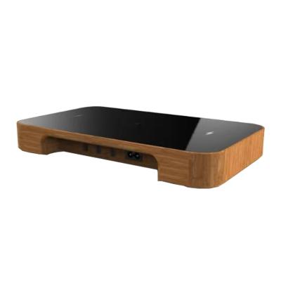 China Fast Charging 10W QI Wooden Desktop Bamboo Wireless Fast Tray Wireless Charger Fast Wireless Charger for sale