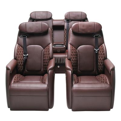 China Luxury Auto Seat Sets JYJX Minibus Car Interior Premium Leather Aircraft Seat For Hiace Coaster Sprinter for sale