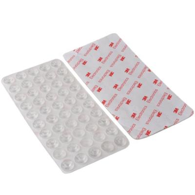 China Self Adhesive Anti Slip Strong Grip Bumper Silicone Rubber Transparent Self Adhesive Feet Pads High Sticky Shock Absorber Silicone Anti Slip Pad for sale