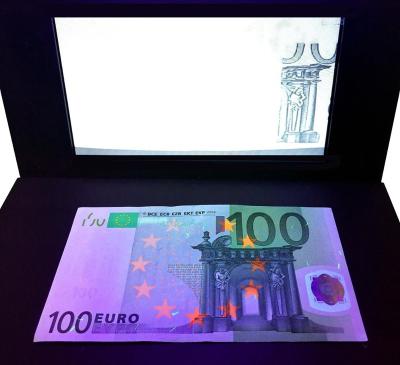 China UV Currency Bill Money Detector EUR E-UVD Magnifier MG IR WaterMark CFA Money Detection Banknote for sale