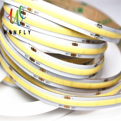 China Indoor/outdoor 8MM PCB led strip light COB LED strip lights 320 LEDs/m COB strip DC12V 24V 3000k 6500k IP20 waterproof for sale