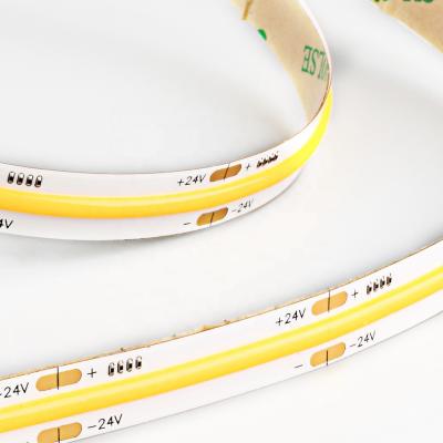 China 12v 24v indoor and outdoor flexible strip rope light flex white dotless lux flip chip cob FOB led strip lights for sale