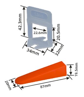 China Modern Ceramic Wall Tiles Accessories Tools Tile Leveler Floor Spacers Lipping Cuts Kit Spacer Wedges Tile Leveling System for sale