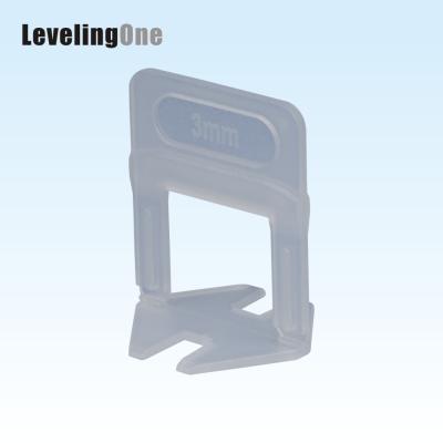 China Modern High Cost Effective Tile Spacer Leveling System 3.0mm Clips For 3-15mm Tile Thickness for sale