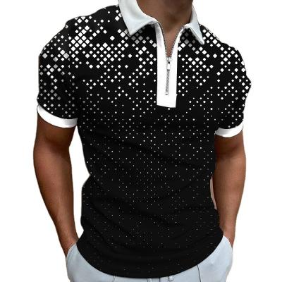 China Other European And American Customized Short Sleeved Short Sleeved 3D Polo Shirt for sale