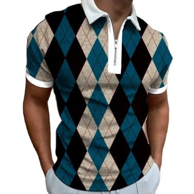 China New Customized Other Men's Polo Zipper Short Sleeved Polo Shirt for sale