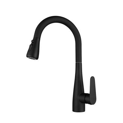 China Sense Faucets Kitchen Faucet With Pull Down Sprayer Black Kitchen Faucet for sale