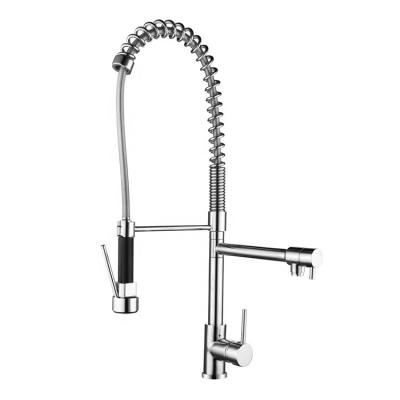 China Modern Hot And Cold Kitchen Faucet Spring Kitchen Faucet Pull Out Mixer Tap Pull Out for sale