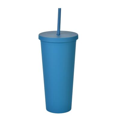 China WITH LID Matte Acrylic Plastic Matte Pastel Colored Acrylic Tumblers 22oz for sale