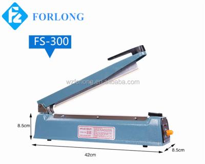 China FS-300 beverage hand sealer machine 300mm hand pulse sealing machine/manual plastic sheet sealer machine à venda