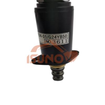 China SK200-8 Excavator Spare Parts Construction Machinery Parts Excavator Swing Rotary Solenoid Valve YN35V00051F1 KWE5K-31/G24YB50 for sale