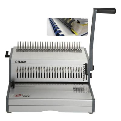 China Administrative Size Comb Binding Machine Aluminum Heavy Duty Manual Paper Comb Binding for sale