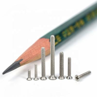 China Hot Sale Din965 M1.0 M1.2 M1.4 M1.6 1mm Mini Flat Phillips Countersunk Machine Screw Micro Flat Electronic Screws For Eye Glasses for sale