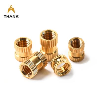 China Hot Sale M 1.2 M1.6 M2 M2.5 M3 M4 M5 M6 M8 Heavy Industry Cooper Knurled Threaded Insert Brass Nut For Plastic Injection Molding for sale