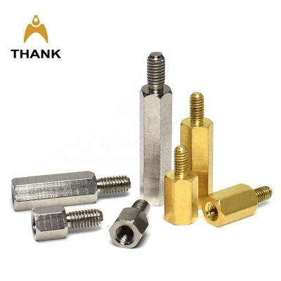 China Stainless Steel Brass / SS304 Customize Hex M2 M2.5 M3 M4 M6 M8 Male To Female Threaded Hex Standoff Spacer For PCB Motherboard for sale