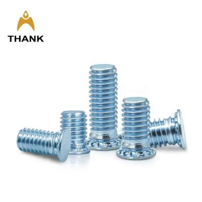 China Flat Galvanized Carbon Steel Self Tucking Stud FH M2.5 M3 M4 M5 M6 M8 Tuck Stud FH M2.5 M3 M4 M5 M6 M8 Self Clamping Screw Stud for sale