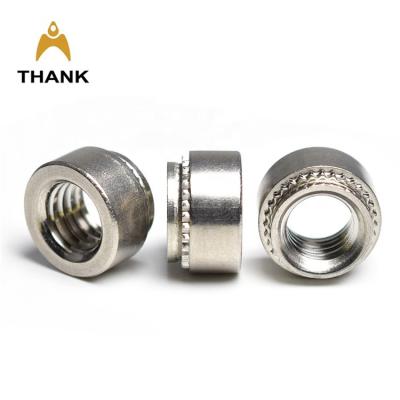 China Heavy Industry 304 Stainless Steel Self Tuck Nut Press M2 M3 M4 M5 M6 M8 M10 Galvanized Self Hooking Nut Press Nuts for sale