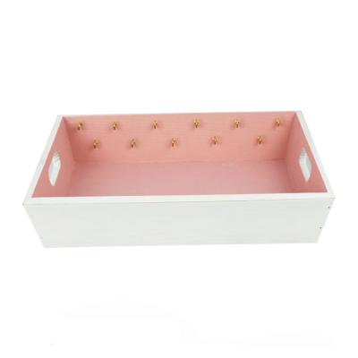 China China Wholesale Customized Groove Handle Tray Home Decor Jewelry Display Storage Wooden Tray for sale