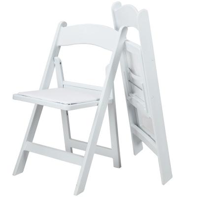 China Modern Outdoor Use White Garden Wedding Resin Wimbledon Folding Chairs for sale