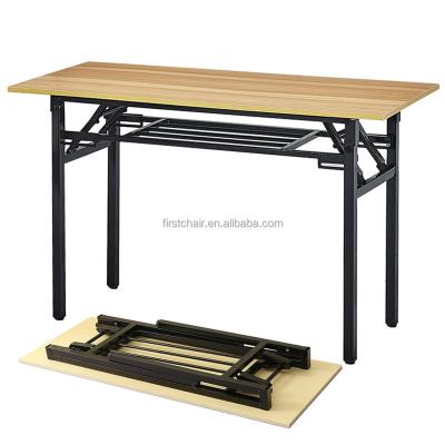 China Wholesale Foldable Melamine Plywood Indoor Outdoor Training Banquet Folding Rectangular Table for sale