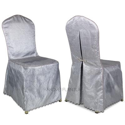 China Wholesale Gray Polyester Table Cloth Party Dining Chair Cover Seat Cover Chair Covers Sash Banquet Wedding Chair Covers for sale