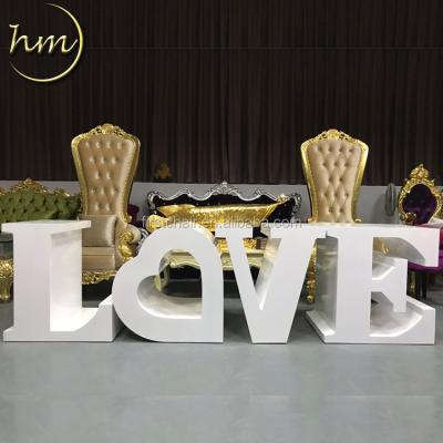 China Popular Customized Modern High Quality Goods Decoration Love Letter Wedding Table for sale