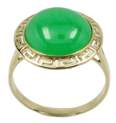 China New Low Price CLASSIC Classic 14k Gold Round Pure Black Agate Jade Jade Ring for sale