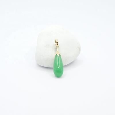 China New hot sale 14k solid gold jade CLASSIC pure gold Jade Pendant For Jewelry for sale