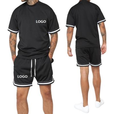 China 2021 Wholesale Custom Breathable Custom Logo Summer Men's Two Piece Tracksuit Short Set Sports T-shirts Shorts for sale